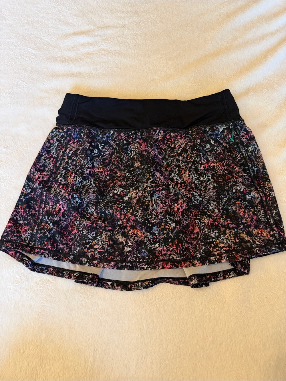 lululemon athletica Black Floral-Print Skater Skort